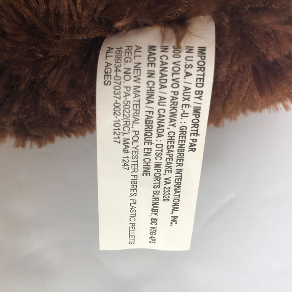 Greenbrier Intl Brown Bear "Chocolate" Soft Fuzzy Fur NO SCENT 7" - Picture 8 of 9